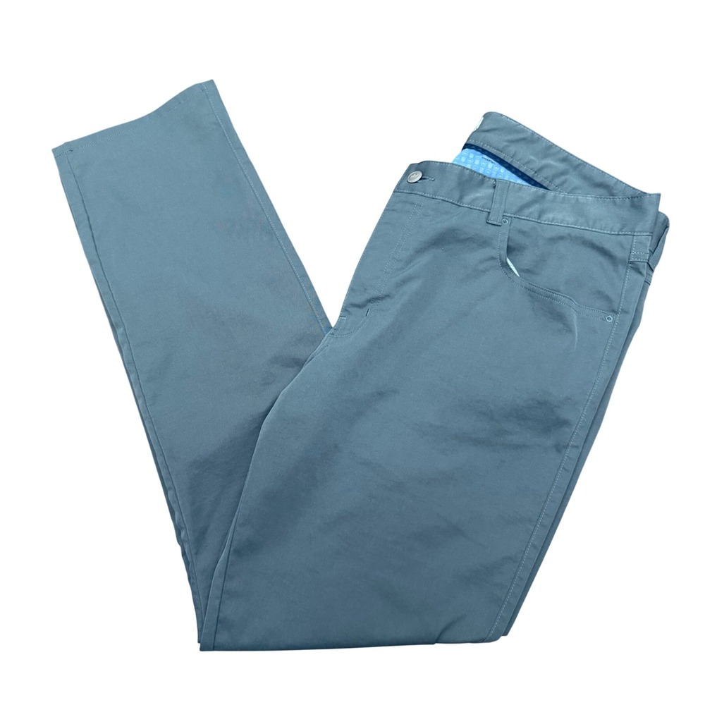 Peter Millar eb66 Performance Pant Mens 38x32 Iron Gray 5-Pocket Golf Trousers